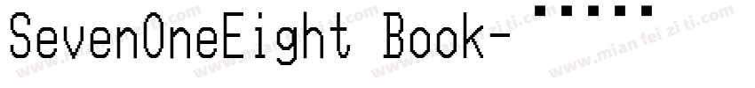 SevenOneEight Book字体转换